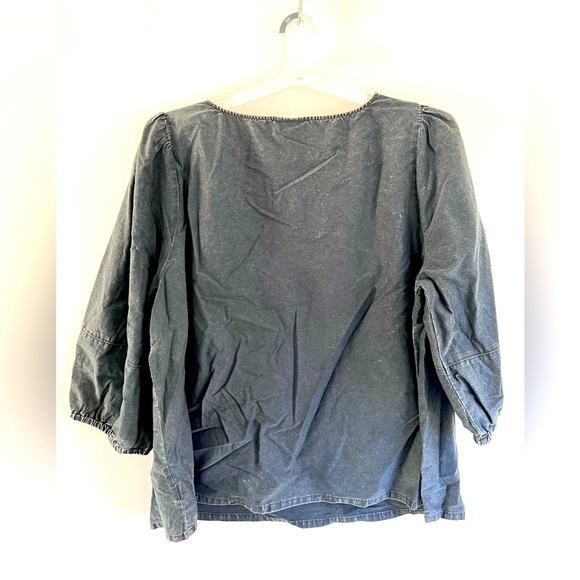 Ava&Viv Washed Out Black, Plus Size Womans Blouse Top NWT - Picture 3 of 6